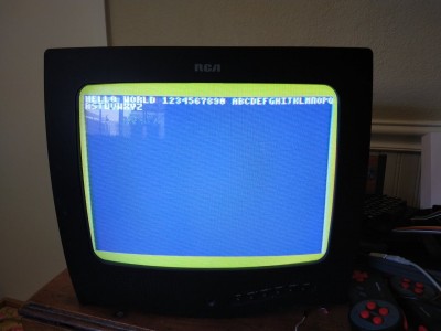 Closeup of the video output from the Propeller.