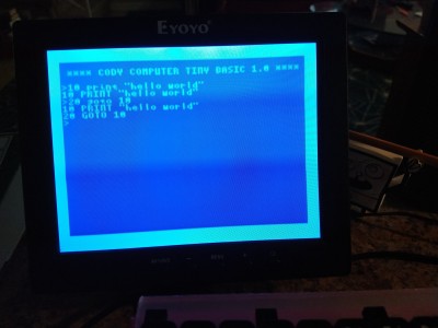 Another example of entering code into the interpreter. You can't actually run the code yet, but you can list it.
