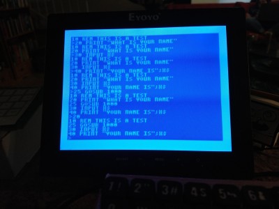 An example of inserting and deleting lines in BASIC. It almost makes it look like a real computer.