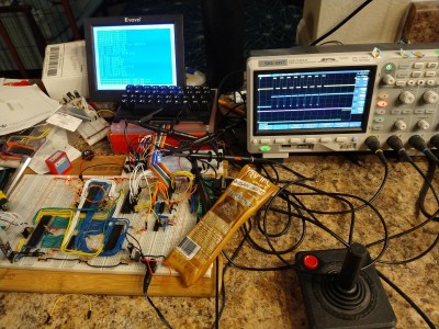 The lab space in the kitchen.