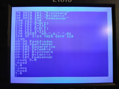Saving the program in a new location.
