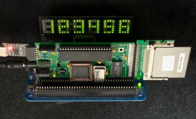 CRC65 (foreground) on RC2014 backplane driving a CPLDTIL (background) display board.