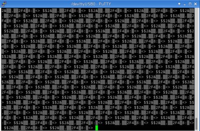 The kind of gibberish i get in putty.