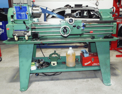 JET 1236PS Engine Lathe, photo taken short after anchoring and tramming it