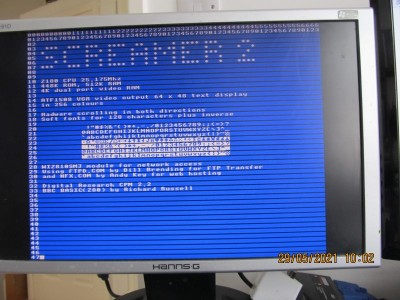 Demo screen drawn in BBC BASIC using a BBC like soft font.