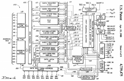 65816 block diagram from patent
