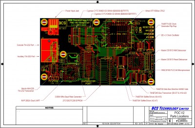 POC V2 PCB w/Major Parts Locations
