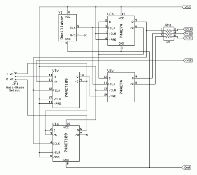 Stretchable Two-Phase Clock Generator