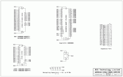 POC V2.0 Schematic, Page 5: RAM, ROM, TIA-232 &amp; Expansion Port