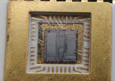 delidded chip found in a collection of 6501 chips