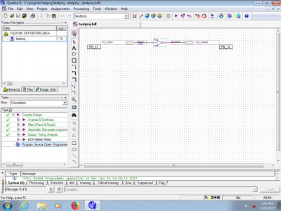 Quartus 9.0 running on Win7 under Virtualbox on Linux.  Was able to program the Flex10K after setting up USB passthrough in Virtualbox for the USB Blaster.