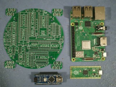 XR2602 with Raspberry Pi, Raspberry Pi Pico and Arduino Nano clone shown for scale.