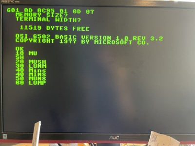 Entering numbered lines