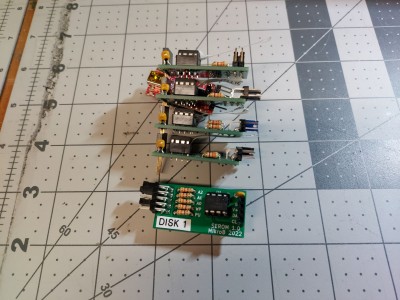 Serial EEPROM boards used as disks