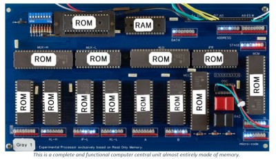 This is a complete and functional computer central unit almost entirely made of memory.
