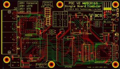 Current POC V2 PCB layout with an Atmel ATF1504AS CPLD.
