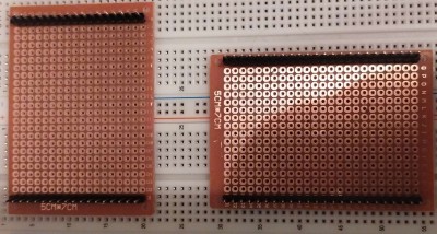 there are a couple of ways to get the pins on the perfboard, these line up to breadboard okay<br />the long or vertical orientation gives more than enough for 16 address, 8 data, CS and other bits, its 48 pins total, and will support a 40 pin DIP long ways