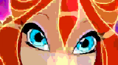 21120 bits per frame. 40*22 tiles with 6 bit texture, 9 bit foreground and 9 bit background. It is awesome at 25Hz, especially with audio.