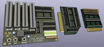 Render of I/O module, CPU board, VIA board