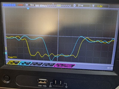 Oscilloscope - breadboard prototype