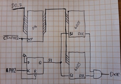 6502-to-40105 schematic