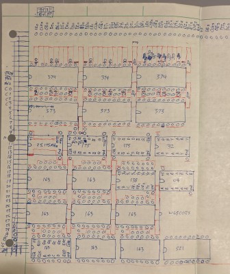 Soldered locker-room-challenge initial board layout puzzle