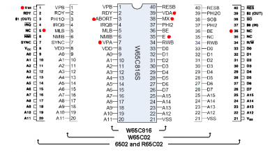 65xx DIP pinouts '816 + 'C02 + 'C02.png