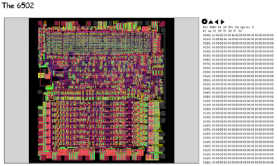 screenshot of visual6502 (early version)