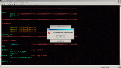 Kowalski Assembler Stuck Following A Fatal Error