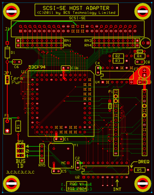 New-Design SCSI Host Adapter PCB