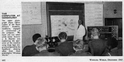 In a teaching context at Sandhurst