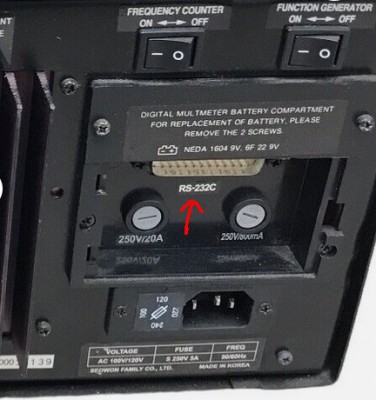 Serial port on back of MS-9150