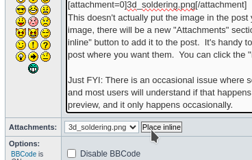 How to place images in the thread post.