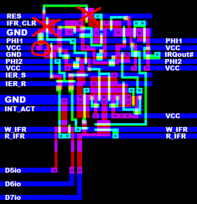 10b) Missing metal contact on die