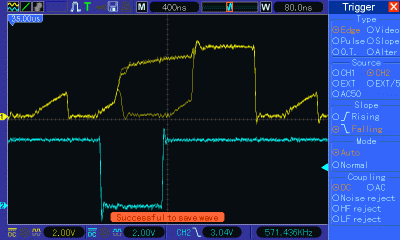 Same, but using a 3.3k pullup resistor.