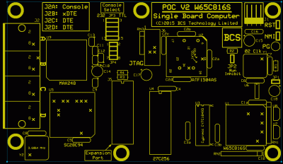 POC V2 Printed Circuit Board: Silkscreen View