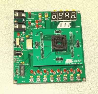 Atmel Test Rig w/PLCC44 Adapter Installed