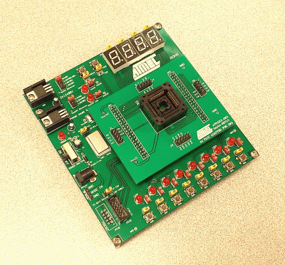 Atmel Test Rig w/PLCC44 Adapter Installed