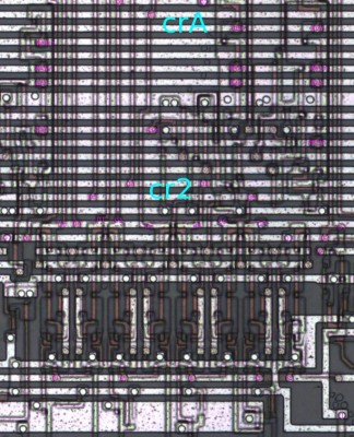Section of 6561 die shot around CR2.