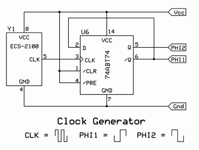 Ø2 Clock Generator w/Flip-Flop