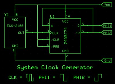 Two phase clock generator.