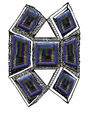 Just a joke; a bit of art. Adapted from Leonardo Da Vinci's schematic (Section of a Rhombicuboctahedron, published Pacioloi's mathematics text)