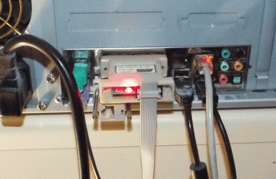 Atmel JTAG Programming Adapter w/Power Applied