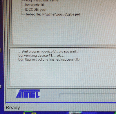 AtmelISP Reports Successful Verification of ATF1504AS