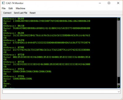 hex file uploader and clock controller.