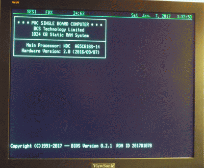POC V2 Test Screen Using Polled Serial I/O