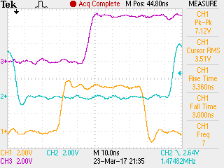 Top: D0; Center: CS7B; Bottom: PHI2