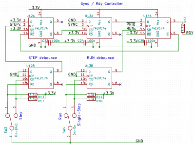 65C02 Single-Stepping Circuit Diagram