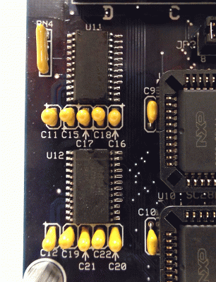 Close-Up of the two MAX-238 transceivers.