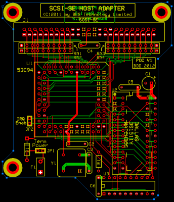 SCSI-SE HBA PCB Layout